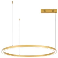 IMMAX NEO FINO NEW SMART lampada a sospensione 1 cerchio 80cm 60W oro Zigbee 3.0 TUYA (1 of 8)