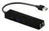 I-tec USB HUB ADVANCE 3 Ports USB 3.0 Gigabit Ethernet Adapter (RJ45) schlank schwaarz