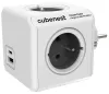 Cubenest Powercube Original USB PD 20W A+C 4x гнездо бяло сиво заземяване за безопасност на децата макс