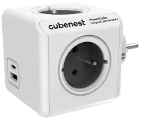 Cubenest Powercube Original USB PD 20W A+C 4x presa bianco grigio messa a terra di sicurezza per bambini 16A 250V~3680W max (1 of 2)