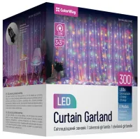 COLORWAY LED girlanda vnitřní 300 LED délka 3 x 3m více barevná AC 220V (1 of 9)