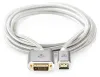 NEDIS PROFIGOLD υποδοχή καλωδίου HDMI HDMI - DVI-D 24+1 βύσμα βαμβακερό ασημί BOX 2m