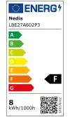 NEDIS LED pirn E27 A60 8 W 220 V 806 lm 2700 K soe valge matt 3 tk thumbnail (2 of 2)