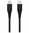 Cable de carga Swissten USB-C Lightning 1,0 m negro