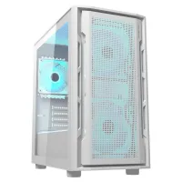 COUGAR PC-taske UNIFACE RGB White Mini Tower Mesh Frontpanel 2x 140mm RGB Fan + 1x 120mm RGB Fan TG Venstre Panel (1 of 24)