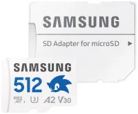 SAMSUNG PRO Plus Sonic the Hedgehog™ microSDXC 512GB + SD-sovitin CL10 UHS-I U3 A2 V30 (1 of 4)