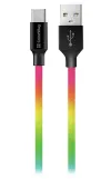 Cábla Sonraí Colorway Usb-C 1m 2.4A Multicolor