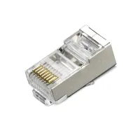 Afskærmet RJ45 Cat5e stik, rundt, kabel 50u (1 of 1)