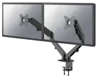 Neomounts DS70-700BL2 Supporto display da tavolo 17-27" Morsetto VESA 100X100 capacità di carico 2x7kg pistone a gas 2 display nero (1 of 7)