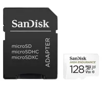 SanDisk High Endurance Video 128GB microSDXC CL10 UHS-3 V30 uklj. adapter (1 of 2)