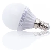 Tesla LED light bulb miniglobe BULB E14 3W 230V 250lm 25,000h 3000K warm white 220st (1 of 2)