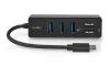 NEDIS USB hub csatlakozó USB-C csatlakozó 3x USB-A aljzat 5 port USB 3.2 Gen 1 5 Gbps SD és MicroSD fekete buborékfólia thumbnail (1 of 2)