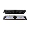 DATACOM Patch panel UTP 10" 12 puertos CAT5E 2x6 posiciones 1U notch trasero negro