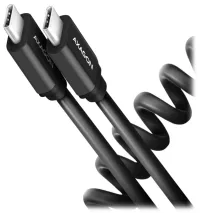AXAGON кабел за данни и зареждане TWISTER USB-C към USB-C USB2.0 3A ALU TPE 0.6m черен (1 of 1)