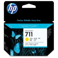 HP касета с мастило 711 жълта CZ136A оригинална 3 бр (1 of 1)