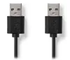 NEDIS Kabel USB 2.0 Stecker USB-A - Stecker USB-A schwarz Bulk 3m thumbnail (2 of 2)