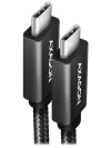 AXAGON кабел за данни и зареждане USB-C към USB-C USB 3.2 Gen2 PD 100W 5A 4k HD ALU оплетка 1.0m черен thumbnail (1 of 1)