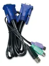 Planet KVM-KC1-1,8 m KB-Videomauskabel mit USB für KVM-Serie 210, integrierter Konverter USB-PS 2