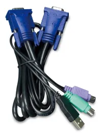 Planet KVM-KC1-1.8m KB Video Mouse cable with USB for KVM series 210 integrated converter USB-PS 2 (1 of 3)