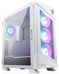 MSI skříň MPG VELOX 100R WHITE bez zdroje levé temperované sklo 4x ARGB 120 mm fan 1x USB3.1 Type-C 2x USB3.0 bílá (1 of 9)