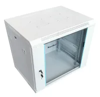 XtendLan 12U 600x450 на стену цельная стеклянная дверь серый (1 of 7)