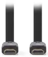 NEDIS Cable HDMI de Alta Velocidad con conector HDMI Ethernet - Conector HDMI plano negro 2m thumbnail (1 of 2)