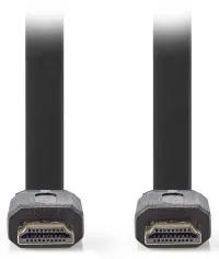 NEDIS High Speed ​​​​HDMI kabel z Ethernet HDMI konektorjem - HDMI konektor ploščat črn 2m (1 of 2)