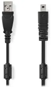 NEDIS cable USB 2.0 plug USB-A - plug UC-E6 8-Pins for camera Panasonic Fujitsu Kodak etc. black 2m thumbnail (2 of 2)