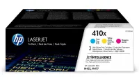 HP 410X kolme pakkaus alkuperäisiä LaserJet värikasetteja syaani magenta keltainen (1 of 1)