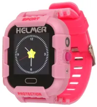 Детски часовник HELMER LK 708 с GPS локатор сензорен дисплей IP67 micro SIM съвместим с Android и iOS розов (1 of 2)