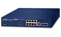 Planet GS-4210-8P2S PoE switch L2 L4 8x GbE RJ-45 2x SFP 8x 802.3at upp till 120W Web SNMP v3 extend mode 10Mb (1 of 3)