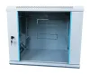 XtendLan 6U 600x450 on the wall one piece glass door gray thumbnail (3 of 7)