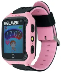 Детские часы HELMER LK 707 с GPS-локатором, сенсорным дисплеем, IP54, micro SIM, совместимые с Android и iOS, розовые (1 of 2)