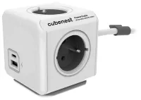 Cubenest Powercube Extended USB PD 20W A+C 4x контакт 3m бяло сиво заземяваща докинг станция 10A 250V (1 of 2)