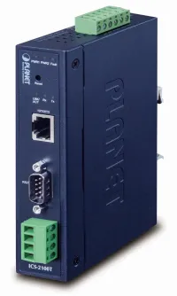 Planet industrial converter RS-232 422 485 to IP 1x COM 1x 100Base-TX 9-48VDC -40~+75°C IP30 SNMP+Telnet (1 of 3)