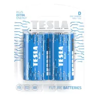 TESLA BLUE+ Zinc Carbon batéria D (R20 veľký monočlánok blister) 2 ks (1 of 1)