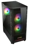 COUGAR PC skriňa DUOFACE Pre Black Mid Tower Airflow Front Panel TG Left Panel 2 x ARGB 140mm & 1x 120mm Fans thumbnail (4 of 32)