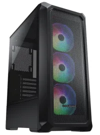 COUGAR PC tok ARCHON 2 Mesh RGB fekete középső torony hálós előlap 3 x ARGB ventilátor 3 mm TG bal panel (1 of 12)