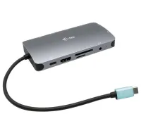 Estação de acoplamento i-tec USB-C Metal Nano Dock 3x USB 3.1 2x USB-C DP HDMI VGA LAN SD PD 100W + fonte 77W (1 of 6)