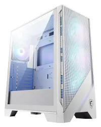 MSI Gehäuse MAG FORGE 320R AIRFLOW WHITE ohne Netzteil weiß links gehärtetes Glas 4x 120 mm A-RGB Lüfter 2x USB3.2 schwarz (1 of 5)