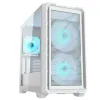 COUGAR PC Case MX600 White Mini Tower Mesh Преден панел 2 x 160 mm + 1 x 120 mm Вентилатори Прозрачен ляв панел thumbnail (1 of 22)