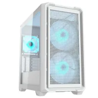 COUGAR PC Case MX600 valge minitorni võrgusilma esipaneel 2 x 160 mm + 1 x 120 mm ventilaatorid läbipaistev vasak paneel (1 of 22)