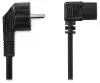 NEDIS cable de alimentación 230V conexión 10A conector en ángulo IEC-320-C13 enchufe en ángulo Schuko negro granel 2m thumbnail (2 of 2)