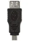 NEDIS adapter USB 2.0 utikač USB micro B - utičnica USB A crni blister thumbnail (1 of 3)