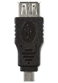 Προσαρμογέας NEDIS USB 2.0 βύσμα USB micro B - υποδοχή USB A μαύρη κυψέλη (1 of 3)