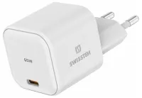 Adaptateur réseau Swissten GaN 1x USB-C 65W PD blanc (1 of 1)