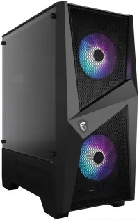 MSI ohišje MAG FORGE 100R brez napajalnika levo kaljeno steklo 2x 120 mm ventilator A-RGB 2x USB3.0 1x 120 mm ventilator črn (1 of 5)