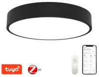 Lampa sufitowa IMMAX NEO RONDATE SLIM SMART 80 x 7cm 65W czarna Zigbee 3.0 TUYA (1 of 8)