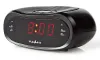 NEDIS digital alarm clock with radio LED display AM FM snooze function sleep timer 2 alarms black