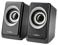 NEDIS Enceintes PC puissance 2.0 18 W jack 3,5 mm USB ABS noir (1 of 5)